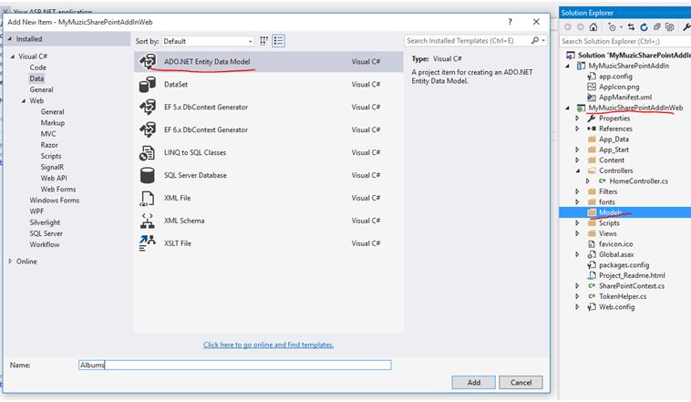 ADO.NET entity data model